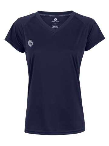 Damen Sport Shirt Trainingsshirt in Marineblau