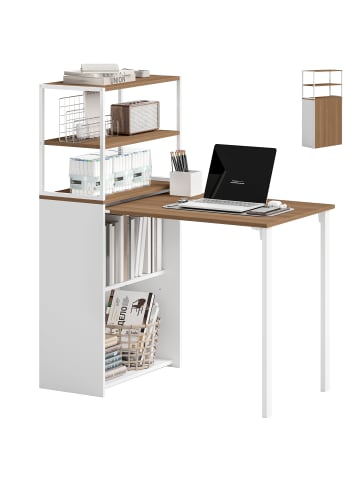 Schreibtisch in Naturholz 105L x 60B x 127H cm
