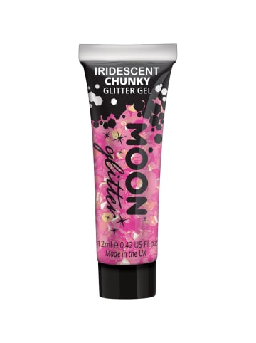 Smiffys Iridescent Chunky Glitter Gel – Schimmerndes Pink in Pink