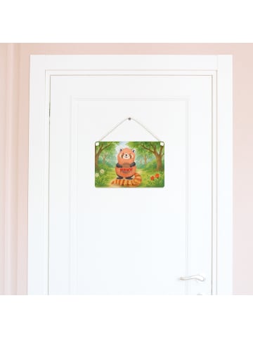 Schild Roter Panda Design ohne Spruch in Weiß
