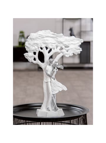 Skulptur Liebesblicke weiß - (H) 44 cm