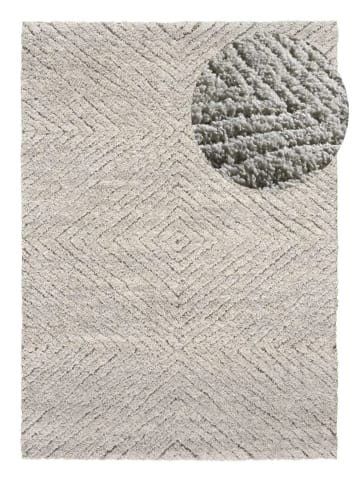 Hochflor-Teppich ATESA in silber