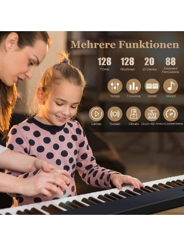 Elektroklavier 88 Tastatur in Schwarz