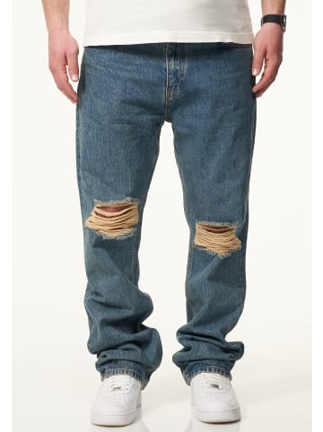 Jeans - DCPARADERA Lange Hose Ripped Straight-Fit in Vintage Blue