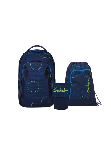 Schulrucksac-Setk MATCH PLUS "Blue Tech" 3-tlg. in Blau