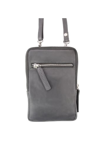 Loris Handytasche Leder 11,5 cm grau