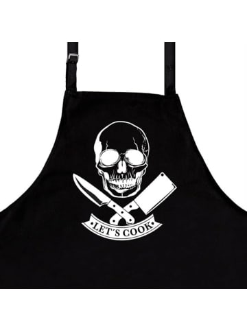 Kochschürze "Lets Cook" für Herren OneSize in Schwarz in Schwarz
