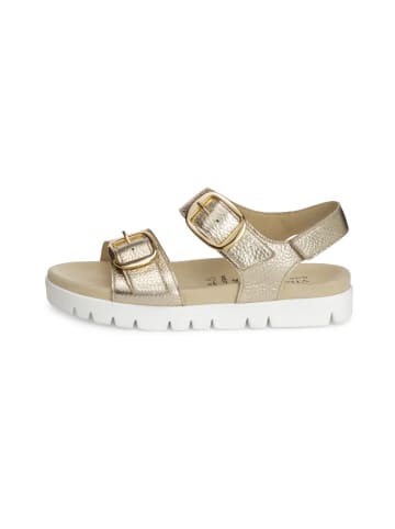 Hirschleder Sandalen in gold