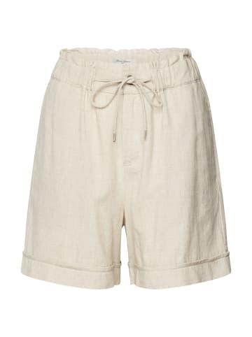 Leinen Stoff Shorts Hot Pants Bermuda in Natur