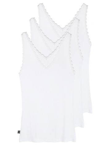 3er Pack Achseltop in weiss