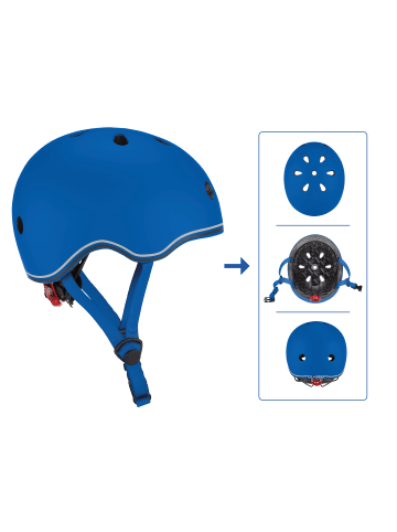 HELM GO-UP LIGHTS Gr. XXS/XS 45-51 in dunkelblau