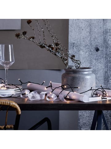 LED Lichterkette Weihnachtslichterkette 10 kaltweiße LED Batterie 1,5m schwarz