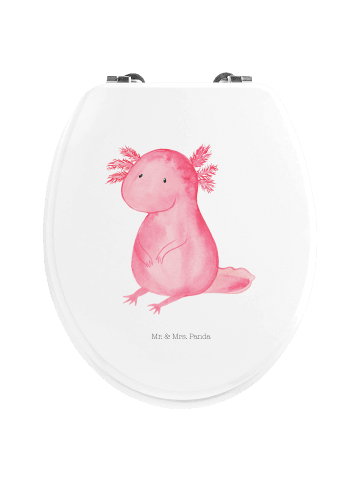 WC Sitz Axolotl Niedlich ohne Spruch in Weiß