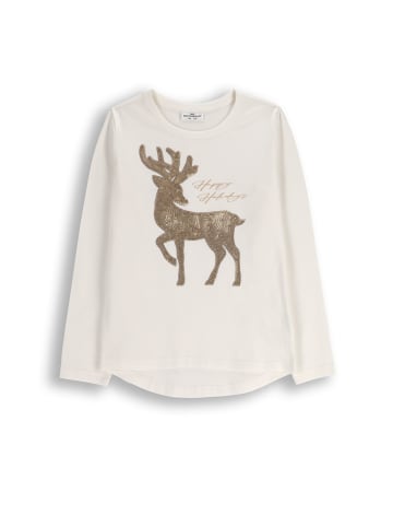 Langarmshirt weihnachten in ecru