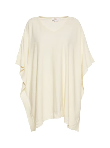 Damen Poncho in Creme