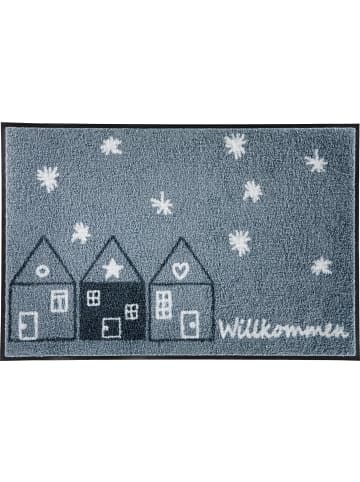 Fußmatte Winterhäuser in grau