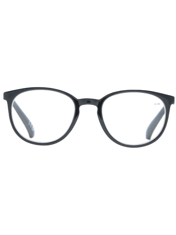 Unisex Brillenfassung mit Sehstärke-Gläsern Rund Schwarz