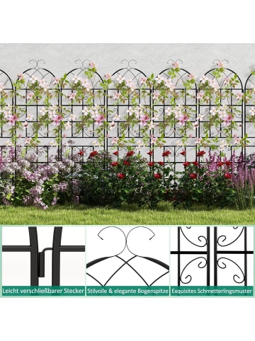 Rankgitter 4er Set 180x50cm in Schwarz