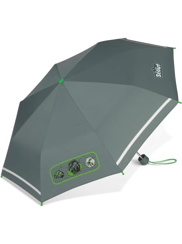 Kinder-Taschenschirm Regenschirm mit reflektierenden Streifen Black Spider