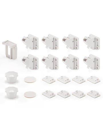 8er Pack Magnetschloss schnelle und in weiss