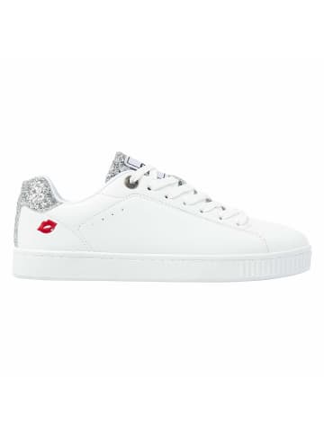 Sneaker Mist in weiss/silberfarben/lippen