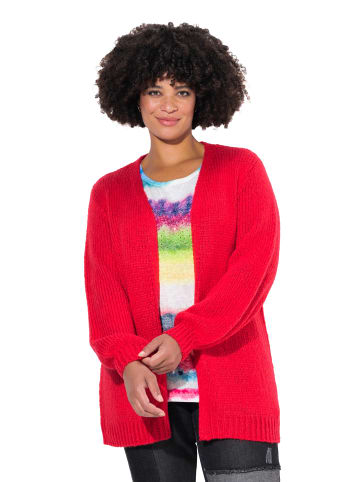 Strickjacke in salsarot