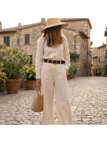 Ledergürtel in Khaki