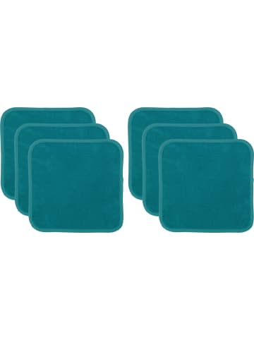 Frottier Abschminktuch 6er-Pack in petrol