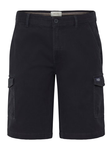 Cargo Shorts Verdeckter Zip-Fly Normaler Leibhöhe in Blau