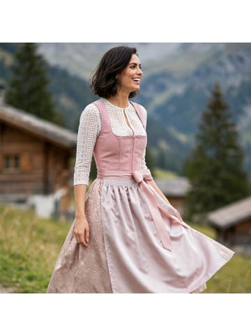 Midi-Dirndl Linah in beige/rosa