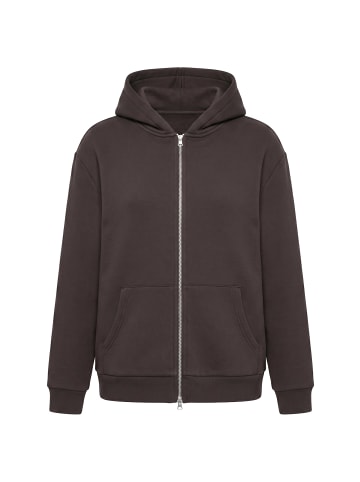 Sweatjacke in mahagoni