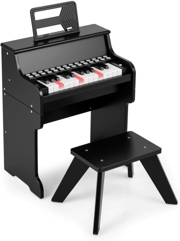 25-Tasten Keyboard mit Hocker ab 3 Jahren in Schwarz
