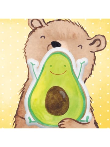 Kuschelkissen Avocado Glücklich ohne Spruch in Weiß