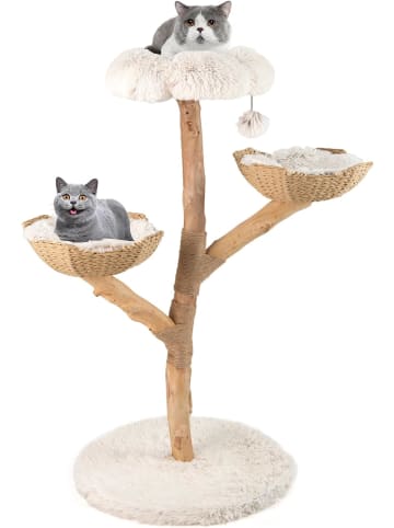 122 cm Kratzbaum Holz in Weiß