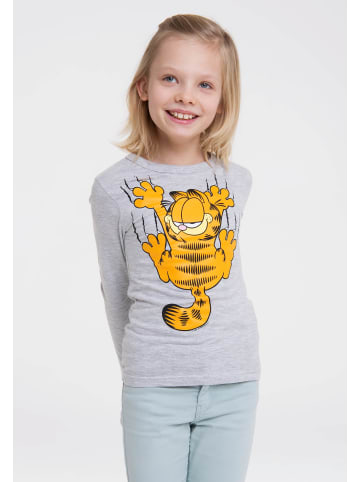 Langarmshirt Garfield in grau-meliert
