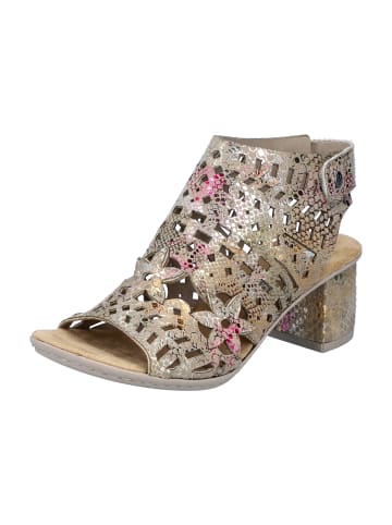 Schaftsandalen in Gold