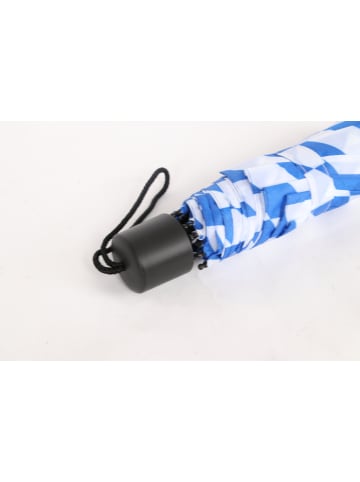 Teleskop Taschenschirm in Blau-Weiß ?98 cm in Blau-Weiß