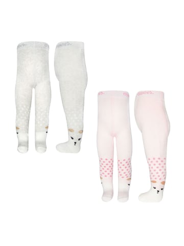 2er-Set Strumpfhose 2er Pack Reh in rosa-grau