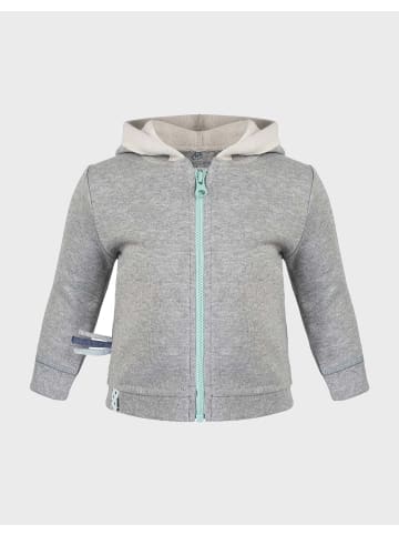 Baby Kapuzen-Sweatjacke in Grey Melange