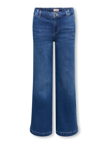 Jeans mit weitem Bein in Light Medium Blue Denim