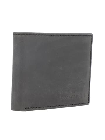 Ron Geldbörse RFID Schutz Leder 10 cm black