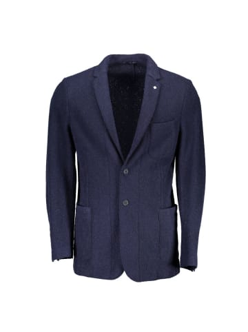Blau Wolle Herren Jacke