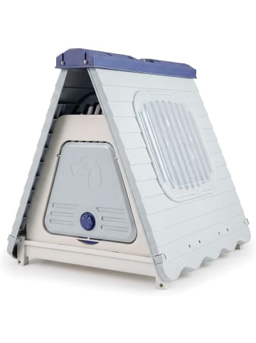 Hundehütte Outdoor klappbar Kunststoff 72 x 60 x 68 cm in Blau