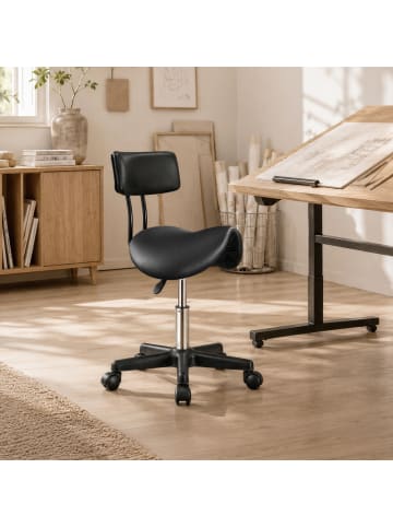 Arbeitshocker Activo in Schwarz - (B)56 x (H)82.5x (T)56 cm