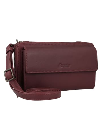 Peru Handytasche Leder 19 cm rot