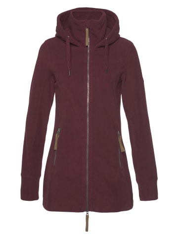 Fleecejacke in weinrot