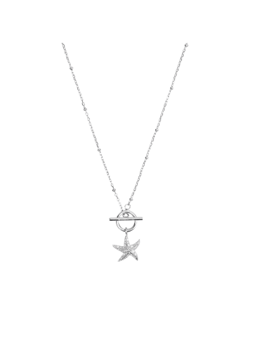 Kette mit Anhänger Silber 925, rhodiniert in silber