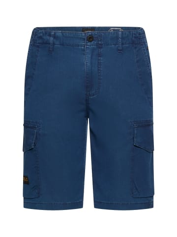 Cargo Shorts mit Reißverschluss in Indigoblau