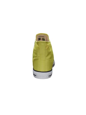 Canvas Sneaker White Cap Hi Cut in Lime Yellow P | Just White
