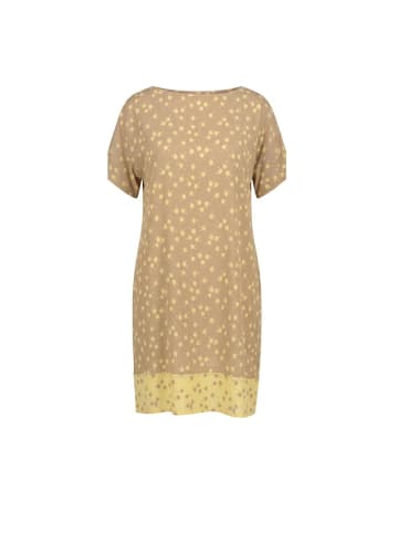 Beige Viskose Damen Kleid
